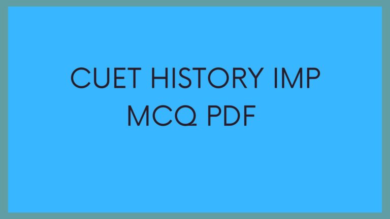 CUET History MCQ