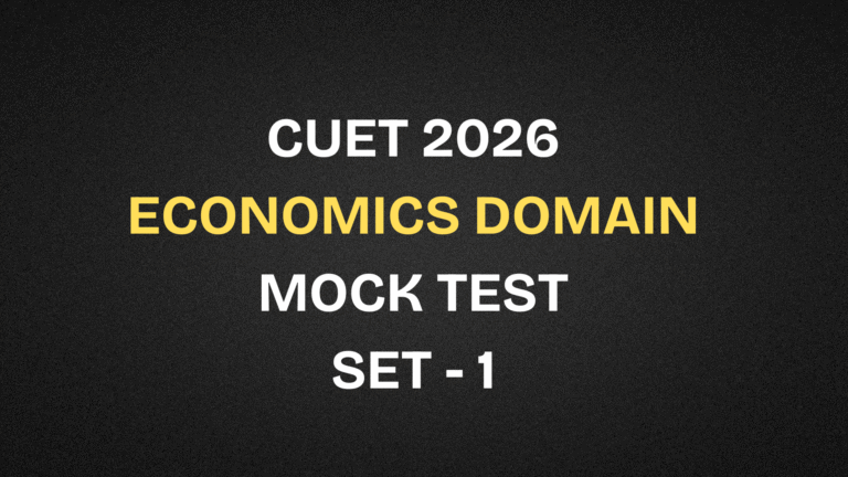CUET ECONOMICS MOCK TEST